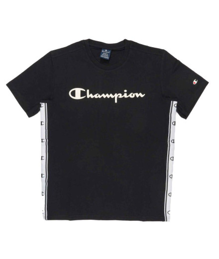 T-Shirt Champion Crewneck Black Man Preto