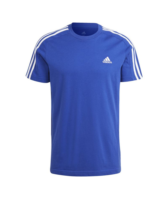 Camiseta adidas Homem Essentials Single 3S Azul