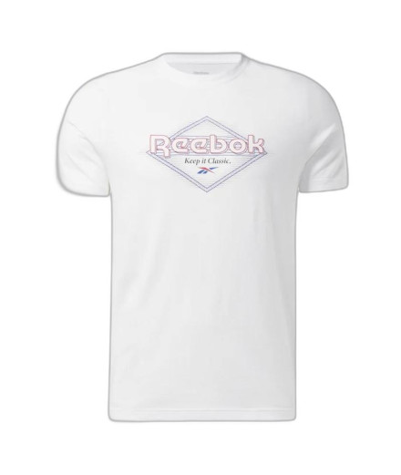 Camiseta Reebok Homem Série Graphic Branco