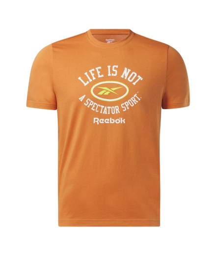 Camiseta Reebok Homem Série gráfica Laranja