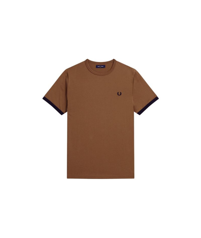 Fred Perry Ringer T-shirt castanha Homem