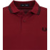 Fred Perry Camisola pólo com duas pontas vinho tinto Homem
