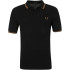 Pólo Fred Perry Twin Tipped preto/dourado Homem