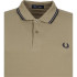 Polo Fred Perry castanho com duas pontas Homem