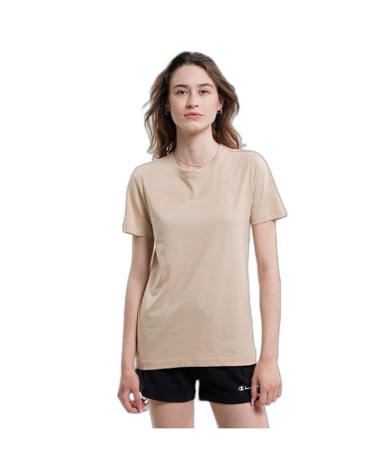 T-shirt Champion Crewneck Bege para mulher