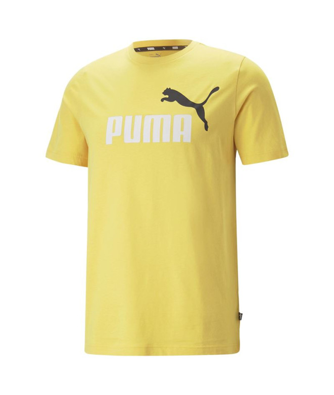 Camiseta Homem Puma Essentials+ 2 Col Logo Amarelo