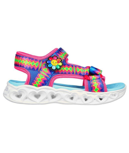 Sandálias Skechers Luzes do coração - Miss V Girl Pink