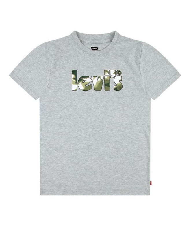 T-Shirt Levi's Camo Poster Logo Gray Heather...