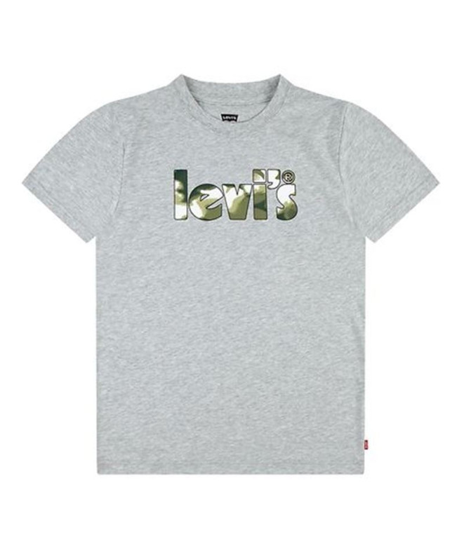 T-Shirt Levi's Camo Poster Logo Gray Heather...