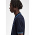 Polo Fred Perry com duas pontas para homem, azul-marinho
