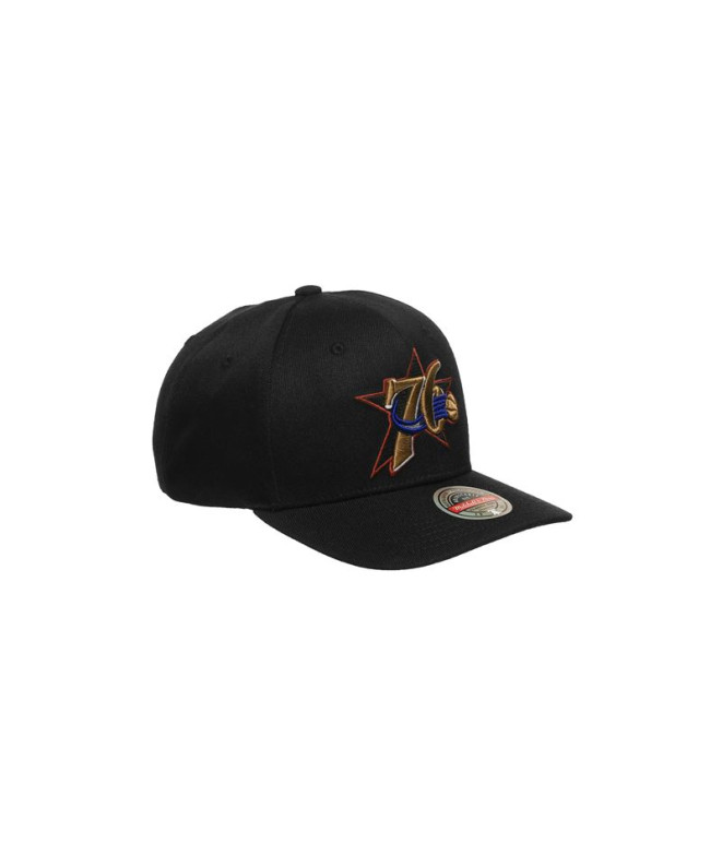 Boné Mitchell & Ness Philadelphia 76Ers Preto