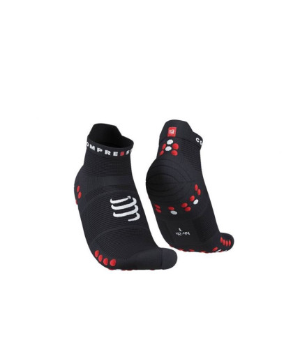 Meias Running Compressport Pro Racing v4.0 Run Low Preto