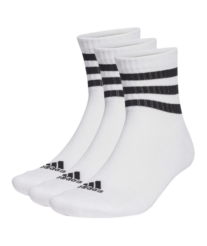 Meias adidas 3 riscas almofadadas Sportswear...
