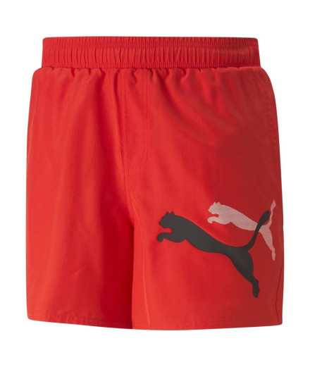 Calças Puma Ess+ Logo Power Cat For All Time Vermelho