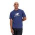 Camiseta New Balance Roupa de trabalho de algodão com logótipo empilhado Essentials Homem