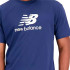 Camiseta New Balance Roupa de trabalho de algodão com logótipo empilhado Essentials Homem