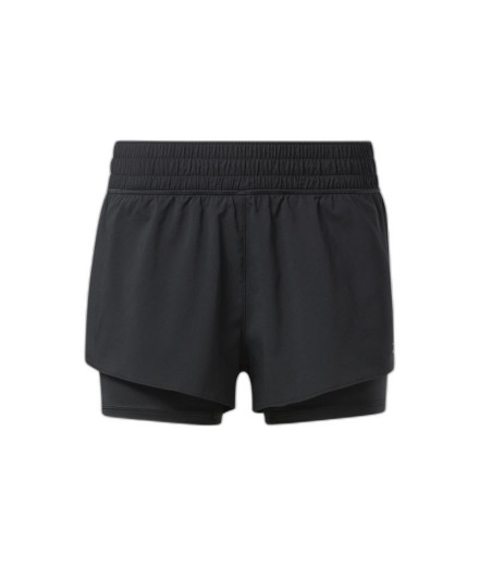 Calças Running Reebok Wor Run 2 In 1 Short Woman