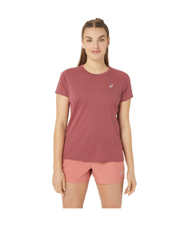ASICS Core Ss Top Feminino Running Top Vermelho
