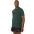 T-shirt de fitness para homem com o logótipo grande da ASICS Rain Forest/ Black