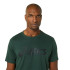 T-shirt de fitness para homem com o logótipo grande da ASICS Rain Forest/ Black