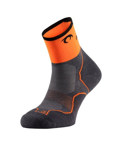 Meias de Running Lurbel Rise Five Preto/Laranja