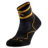 Meias de Trail Lurbel Desafio Spirit Four Preto/Amarelo Amber