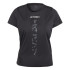Camiseta de Trail adidas Camisa Agr Mulher Preto