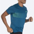 T-shirt running Brooks Atmosphere Short Sleeve 2.0 Ocean/Pixel Stripe Homem