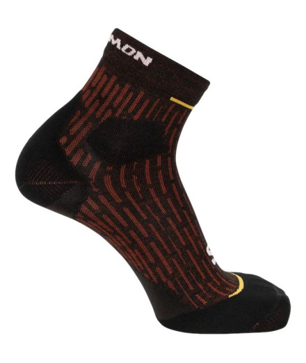 Meias de Running Salomon Pulse Crew-Branco-Metal-Amarelo...