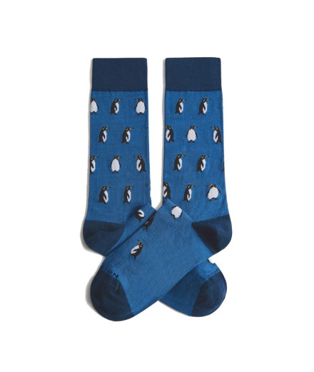Meias Jimmy Lion Pinguins Azul