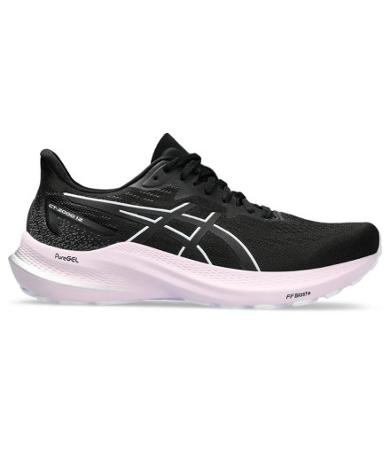 Sapatilhas de Running ASICS GT-2000 12 Mulher Preto/branco