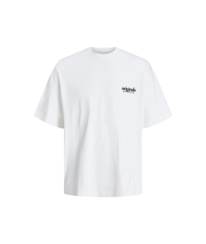 Camiseta Homem Jack And Jones bari Back Branco