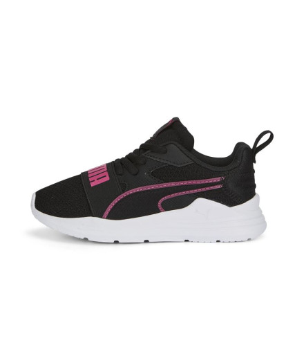 Sapatilhas da Puma Wired Run Pure Infantil Preto-Rosa
