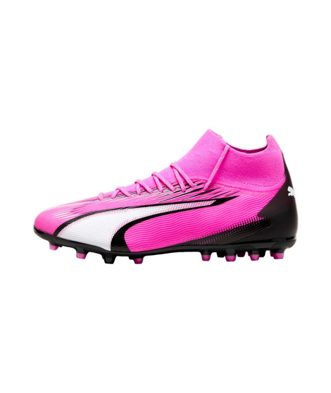 futebol Botas Puma Ultra Pro MG Rosa Branco