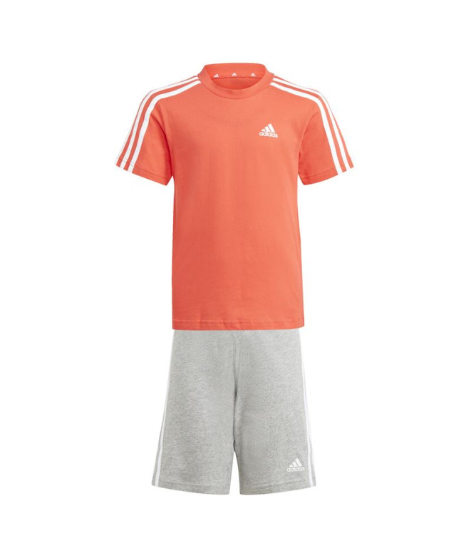 Conjunto adidas Lk 3Bandas Infantil Vermelho