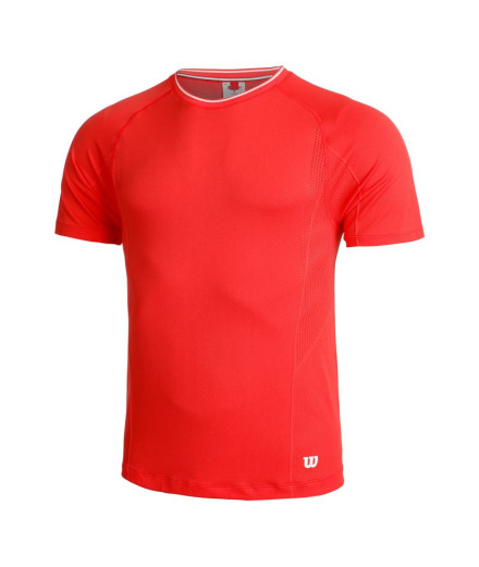 Camiseta Pádel Wilson da Team Seamless Crew Vermelho Homem