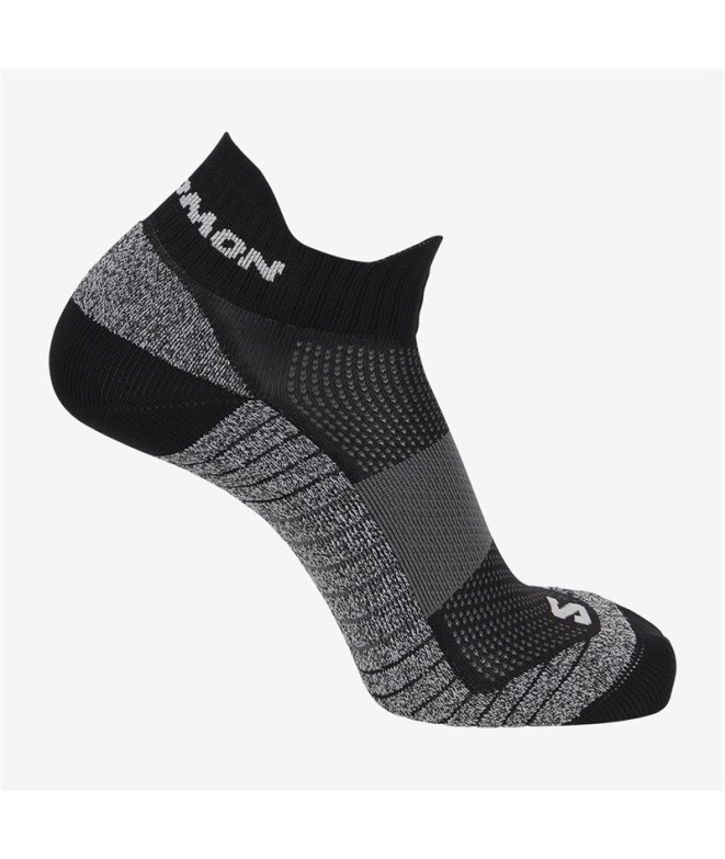 Meias Running Salomon de Ankle Black-White