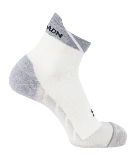 Meias de Running Salomon SpeedCross Ankle Branco Cinzento