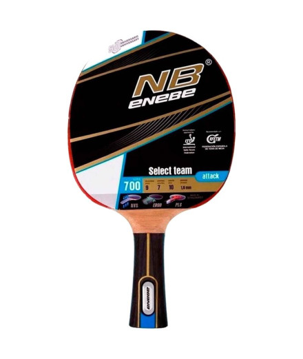 Pala tênis de mesa Enebe da Select Team 700 Preto