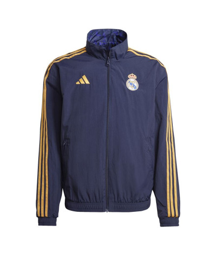 Casaco de Futebol adidas Real Madrid Homem Azul Marino