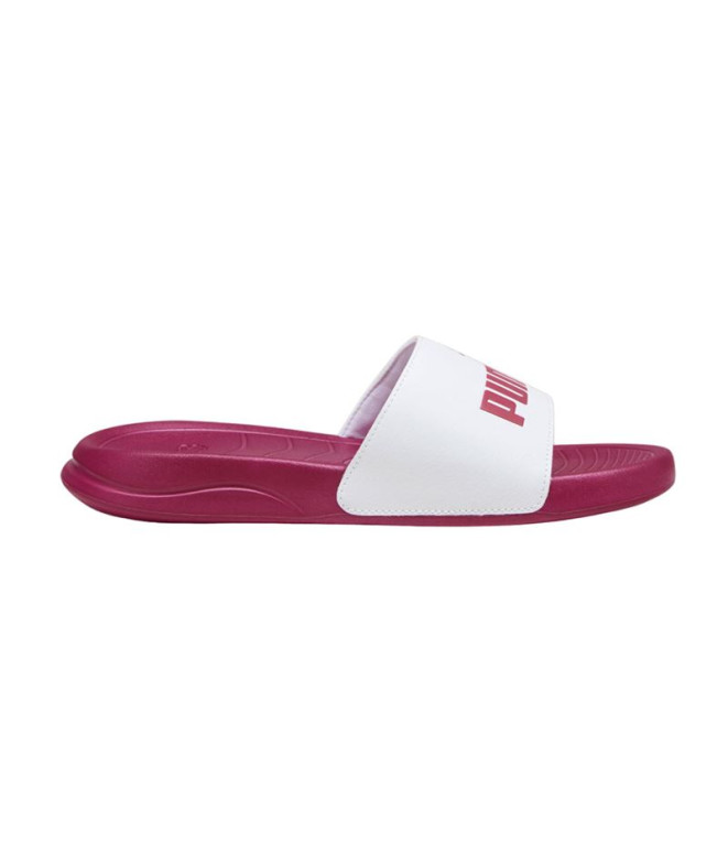 Chinelos Puma Popcat 20 Branco/Rosa