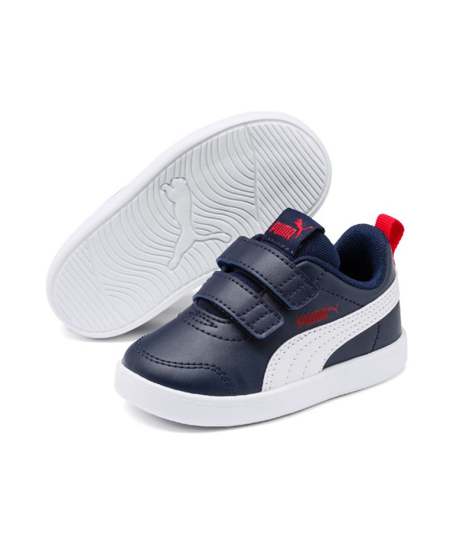 Sapatilhas Puma Courtflex v2 V Infantil Marinho