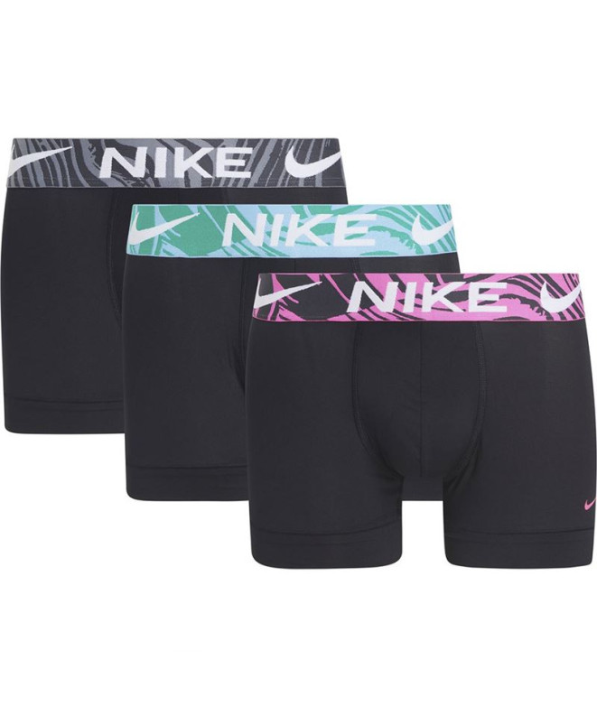 Cuecas Nike Homem Tronco 3Pk Preto/Fúcsia/Cinza