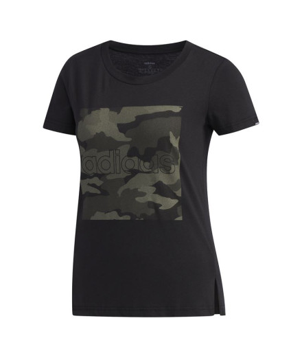 Camiseta adidas Caixa Como Graphic Mulher Preto