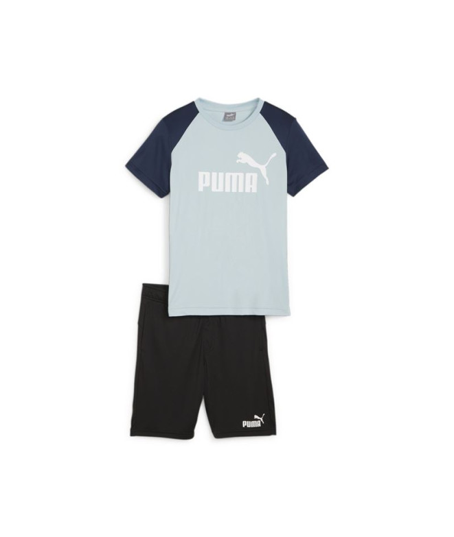 Conjunto Infantil Puma Short Poliéster Azul