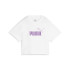 Camiseta Infantil Puma Girls Cropped Branco