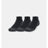 Meias Fitness Under Armour por Performance Tech 3Pk Low Black