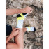 Meias de Trail Compressport Ultra V2.0 Branco/Preto/Amarelo