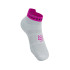 Meias de Running Compressport Pro Racing v4.0 Run Low Branco/Amarelo/Rosa