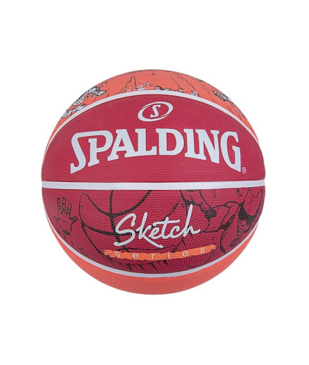 Bola por Basquetebol Sketch Dribble Rubber Vermelho